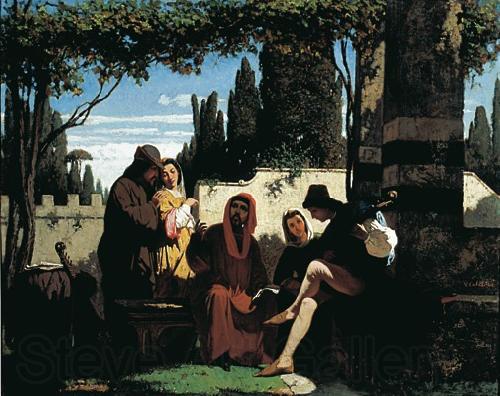 Vincenzo Cabianca I novellieri fiorentini del XIV secolo Norge oil painting art